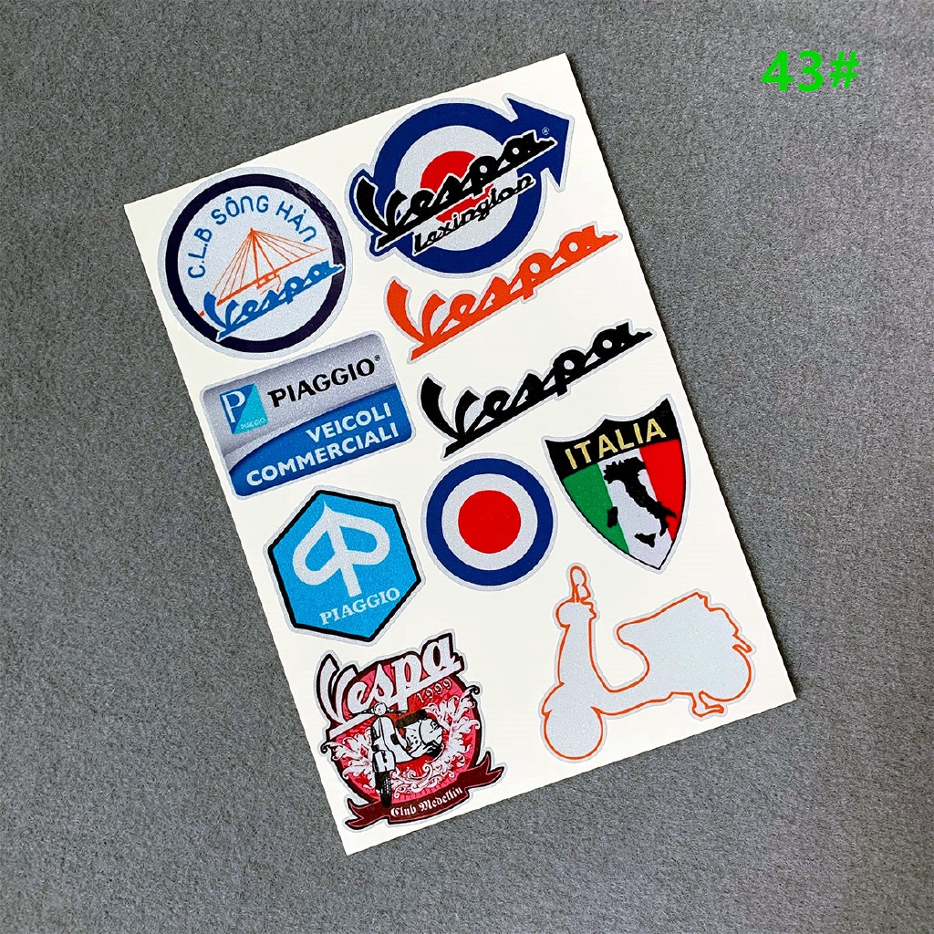 Stiker Dinding Bahan Mudah Dilepas Gambar Tulisan Vespa Ukuran 3m Untuk Dekorasi Rumah