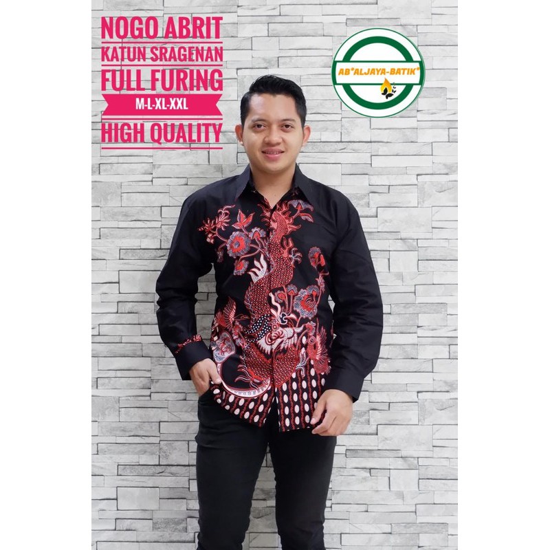 Ryunaga Coklat Kemeja Batik Pria Lengan Panjang by Dewo