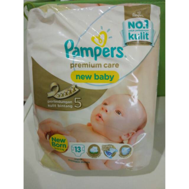 Pampers premium care new born 13's tape