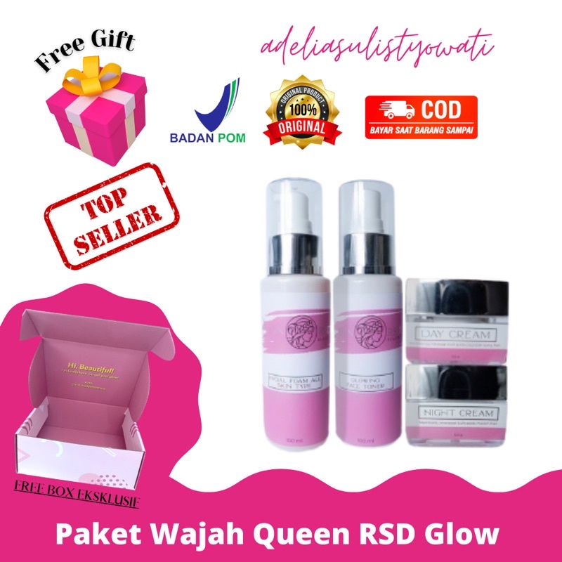 PAKET WAJAH QUEEN RSD ACNE/GLOW [FREE Treatment RSD/Essence RSD]-1