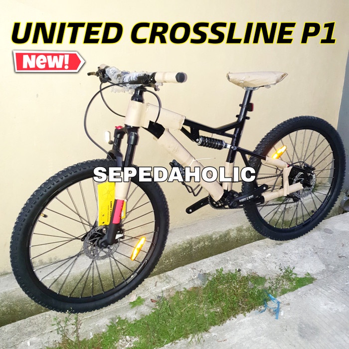 Sepeda Gunung MTB 27.5 Inch UNITED Crossline P1 Full Suspensi