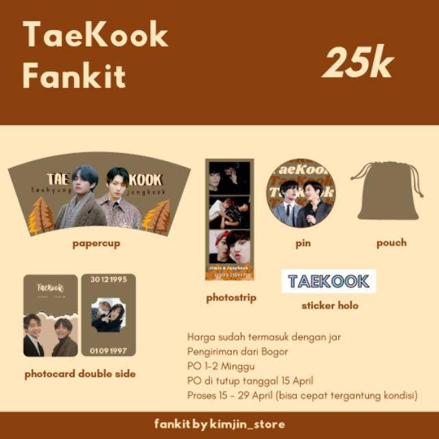 Fankit BTS taekook
