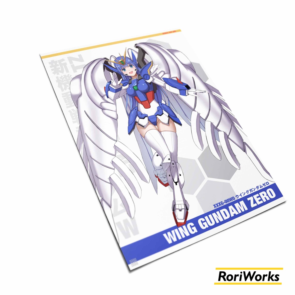 Poster Anime - Wing Gundam Zero EW MS Girl Mecha Musume