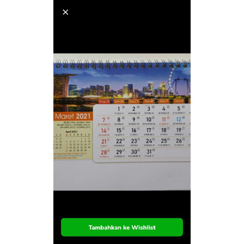 

kalender Meja tahun 2021