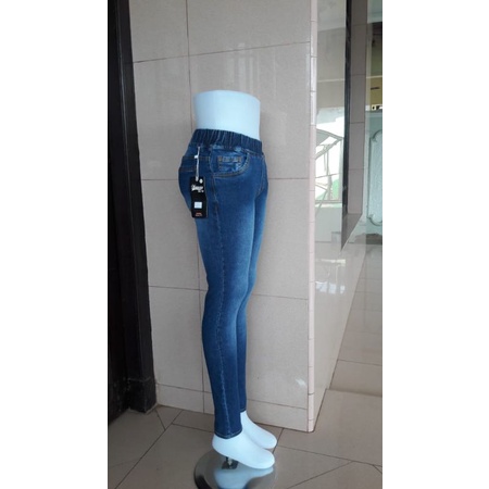 CELANA JEANS LEGGING pinggang karet