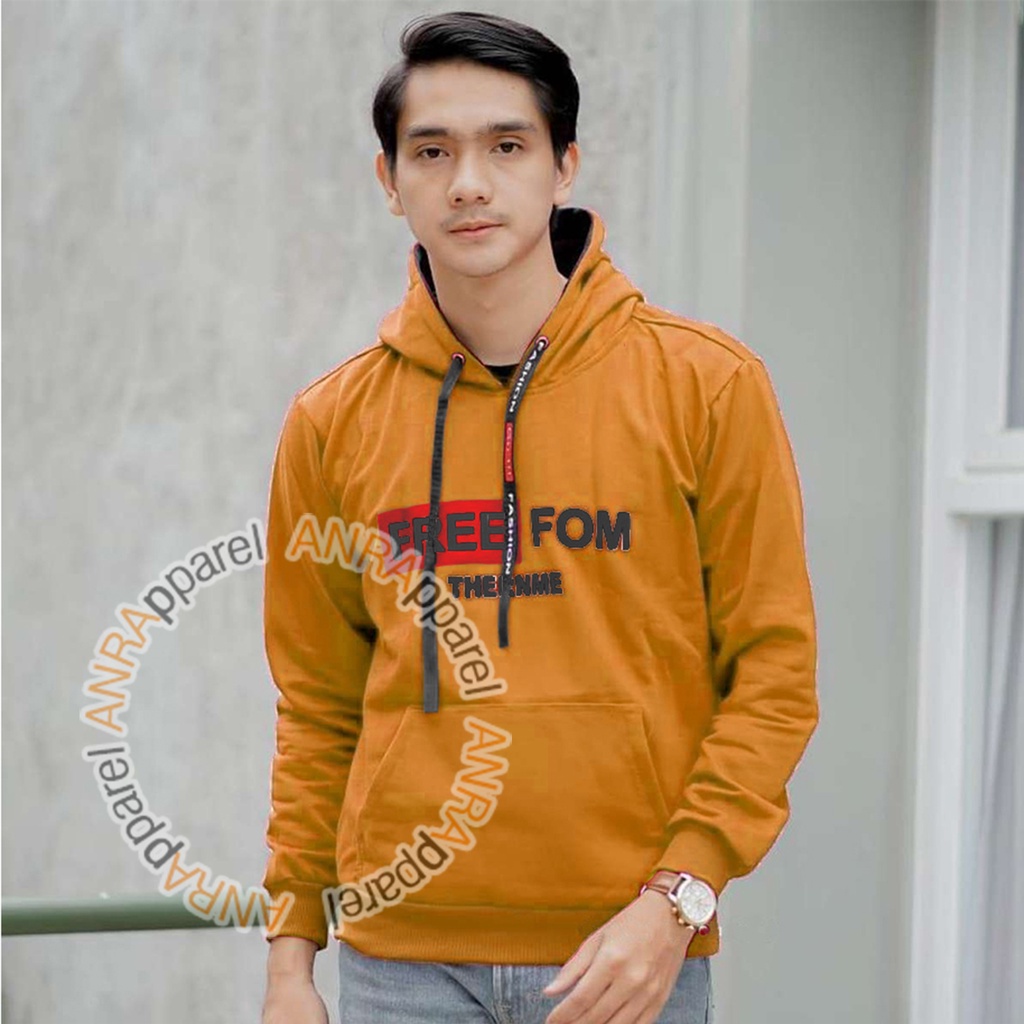 FREEFOM HOODIE PRIA - Sweater Hoodie Jumper Free FOM Cowok - Bahan Fleece