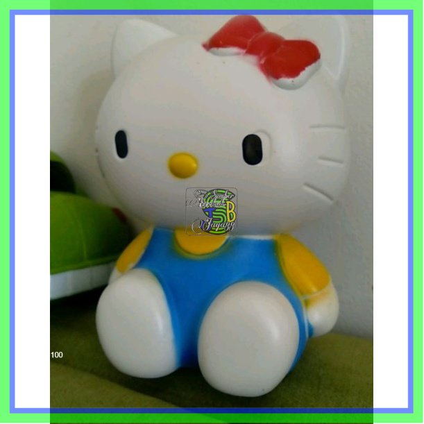 Celengan plastik unik bentuk helokitty Tempat uang anak hello Kitty