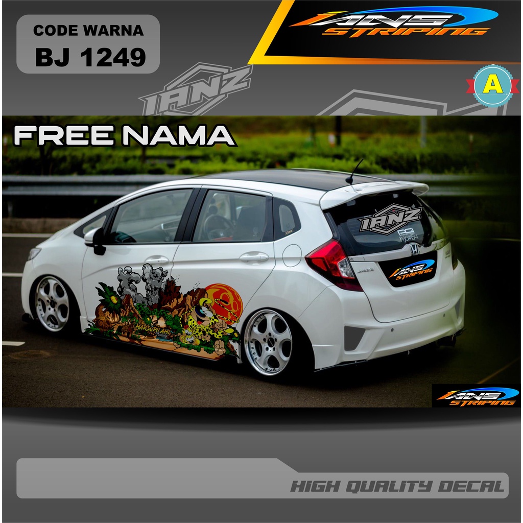 DECAL STIKER MOBIL HONDA JAZZ / VARIASI STIKER BRIO AGYA AYLA / STIKER DECAL MOBIL