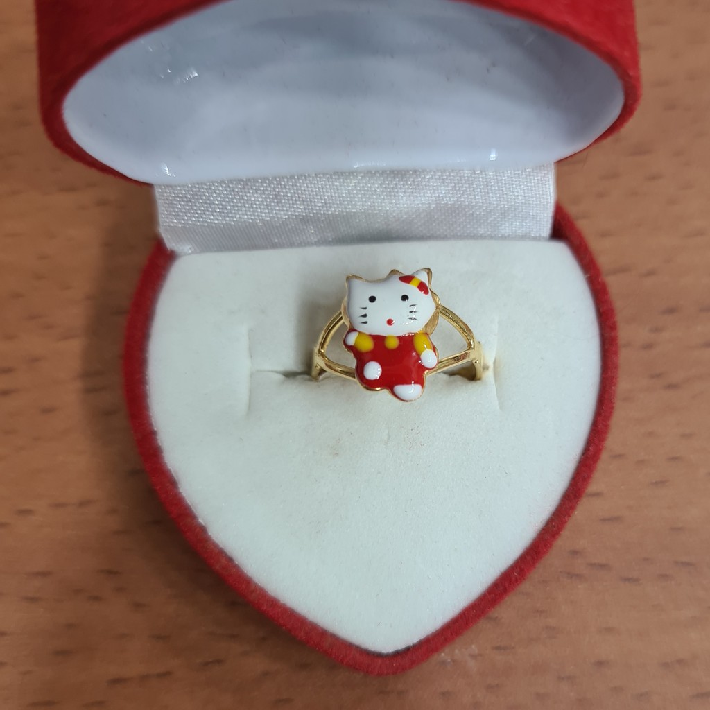Cincin Anak Emas Muda Gambar Hello Kitty