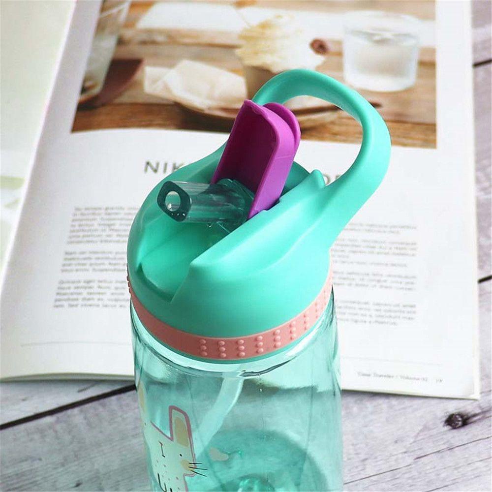 Populer Botol Air Minum Portable Travel Kartun 480ML Water Cup
