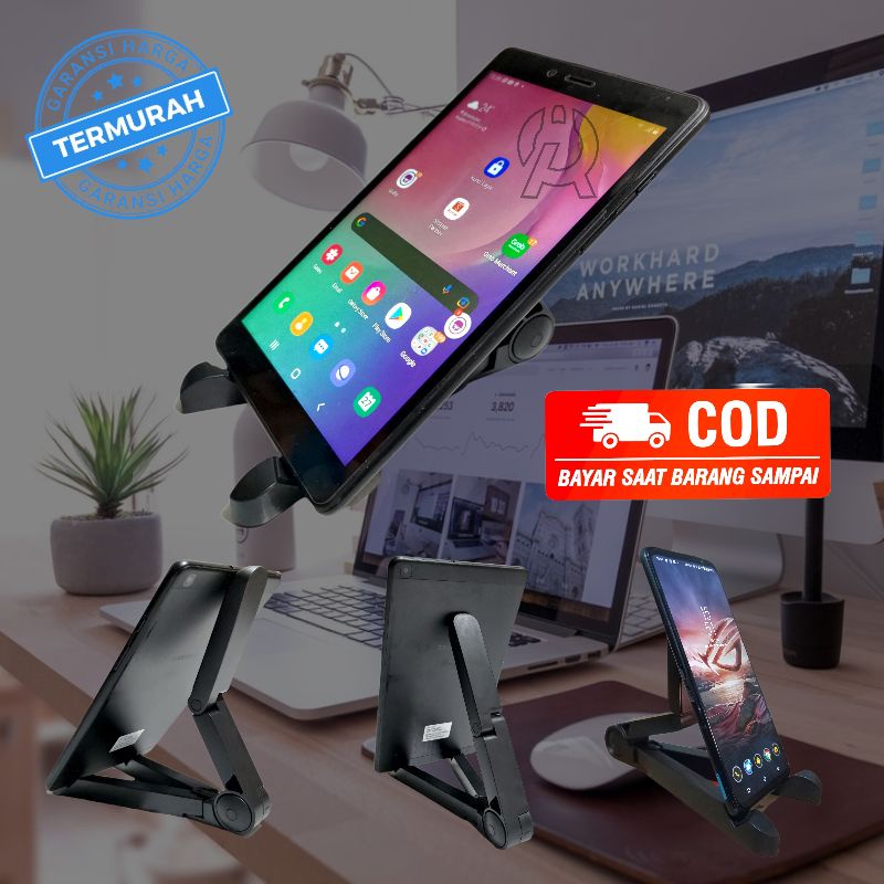 TERMURAH Holder Tablet All Size Foldable Stand Dudukan Tatakan Sandaran Penyangga iPad HP