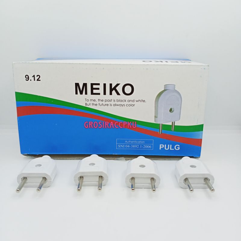 Steker Gepeng Kara Putih Meiko 912 Murah Meriah