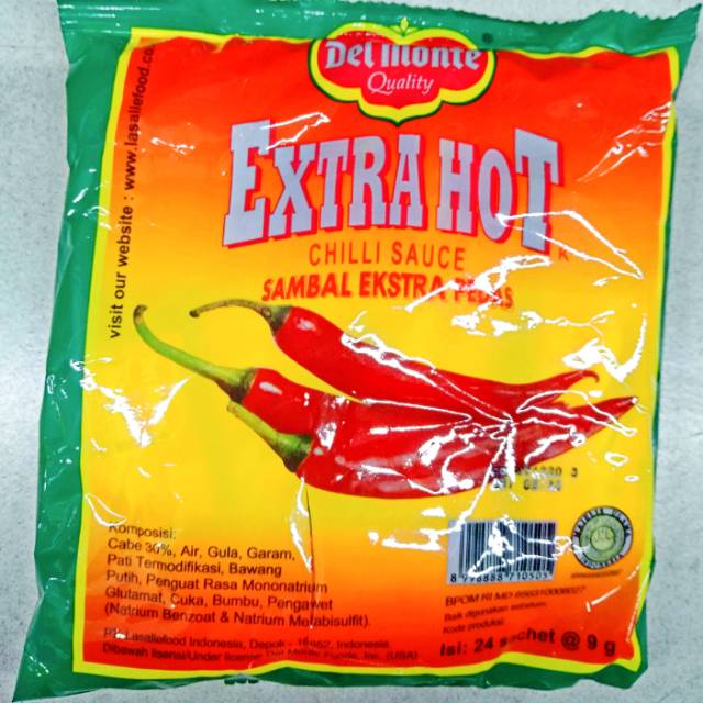 

Delmonte sambal extra pedas 24 sachet * 9 gram