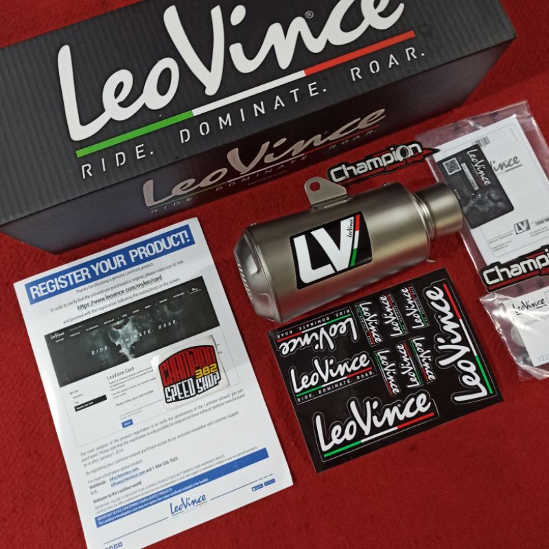 Silencer Knalpot Leovince Leo Vince LV-10 LV10 LV 10 Stainless Steel 54mm Original Italy Universal