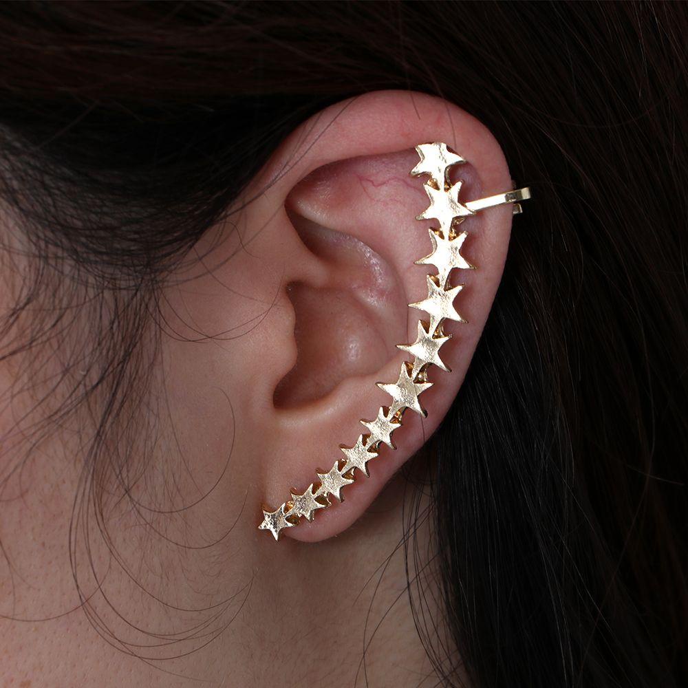 Lily 1PC/1pasang Kupu-Kupu Klip Anting Perhiasan Fashion Bungkus Panas Tulang Rawan Berlian-Tabur Bling Bling Kristal Telinga Stud