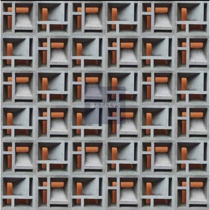 Roster,Loster beton minimalis, lubang angin, Jalusi