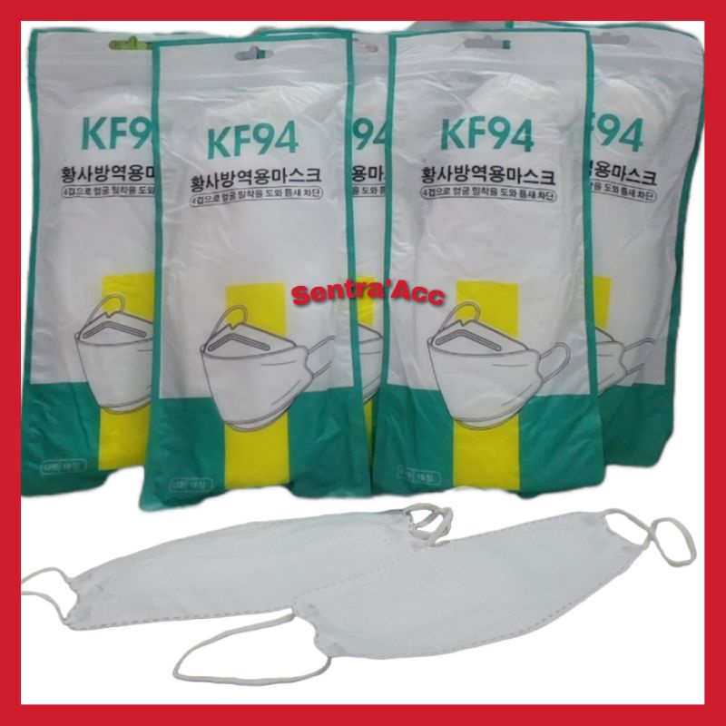 Masker Kf94 Isi 10Pcs 1 Pack / Masker Kf94 4ply isi 10 / Masker Korea Style