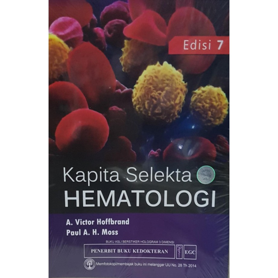 Buku Kedokteran [ORIGINAL] Kapita Selekta Hematologi Edisi 7 - A.Victor Hoffbrand