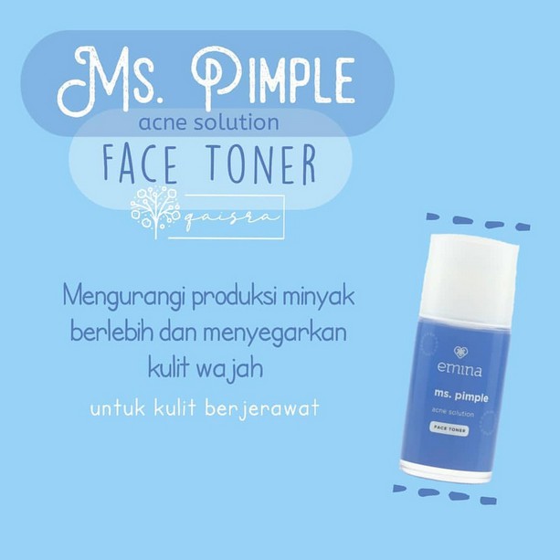 ⭐BAGUS⭐ EMINA MS PIMPLE ACNE SOLUTION | Skincare Kulit Berjerawat Calming Exfoliating Toner Serum