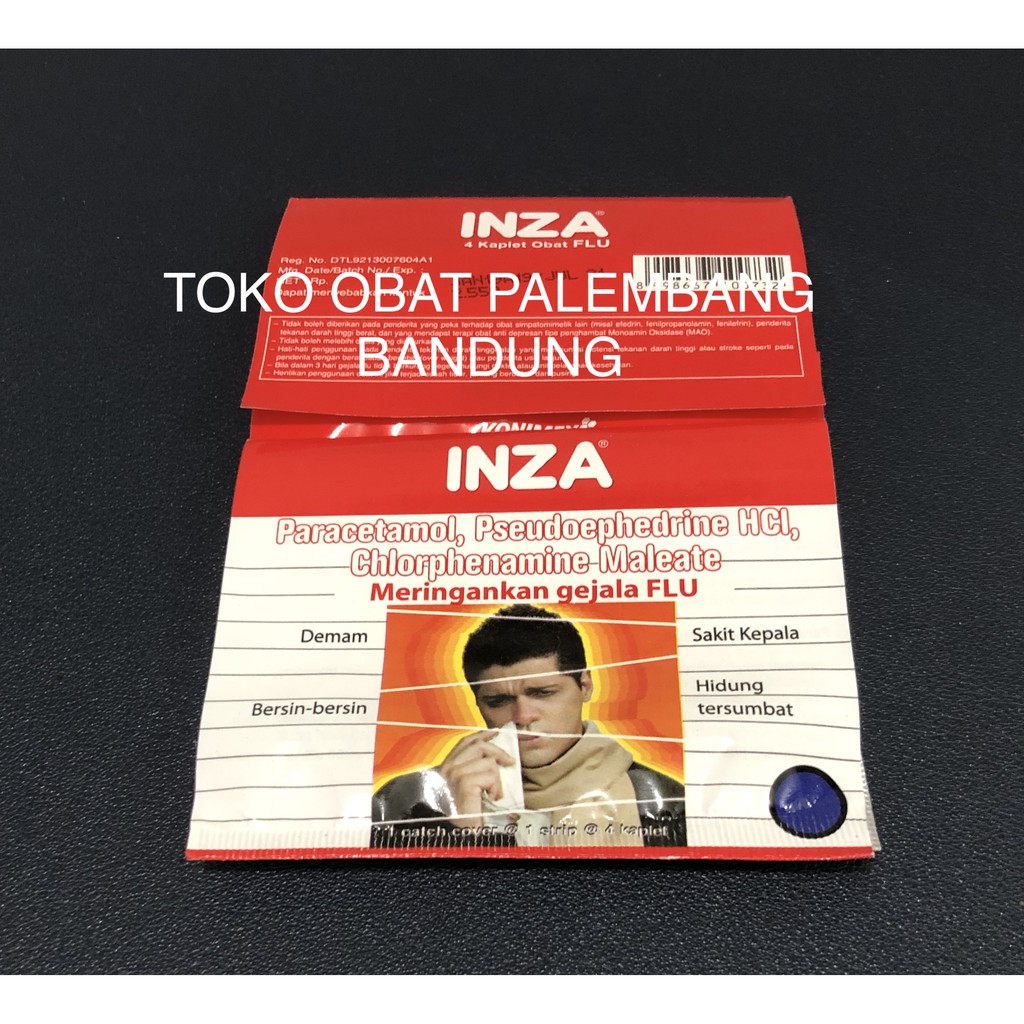 INZA 4TABLET DEMAM SAKIT KEPALA HIDUNG TERSUMBAT BERSIN PARACETAMOL PSEUDOEPHEDRINE HCI