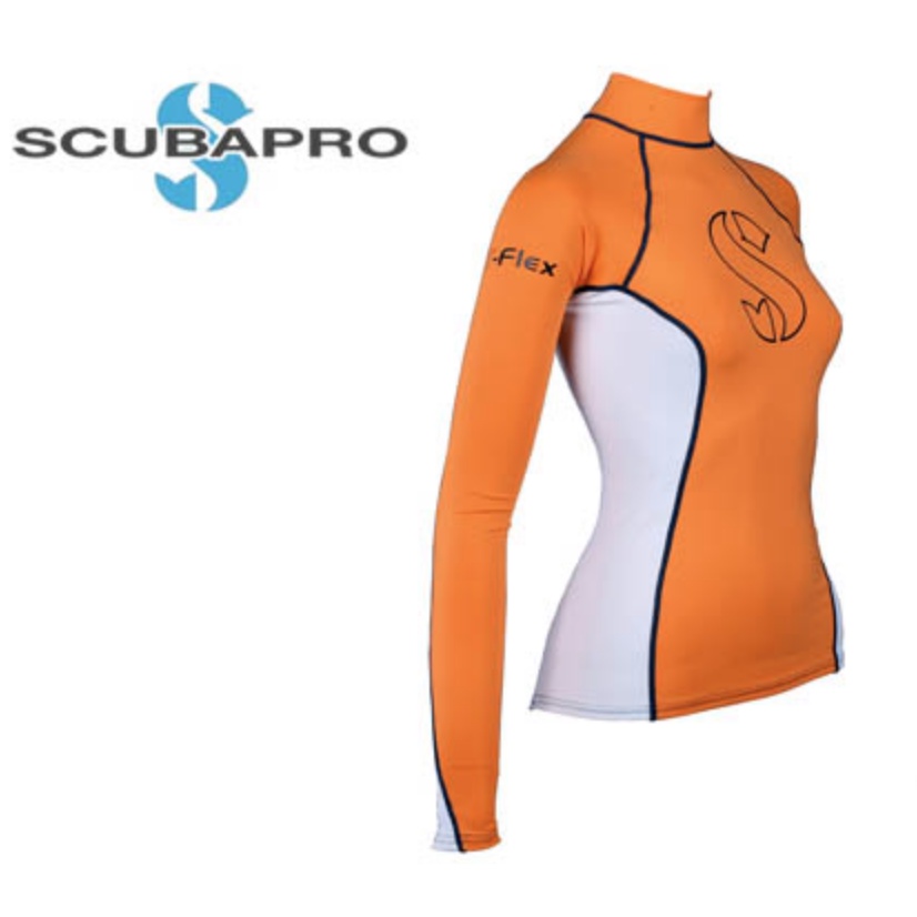 Scubapro Rashguard T-Flex Orange/ White - Scuba Diving