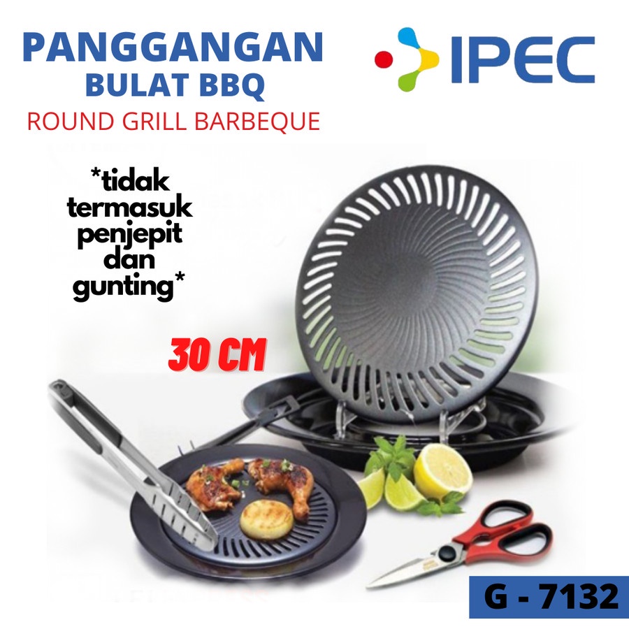 Panggangan Bulat BBQ Alat Pemanggang Daging BBQ Grill 30 CM GSF-7132