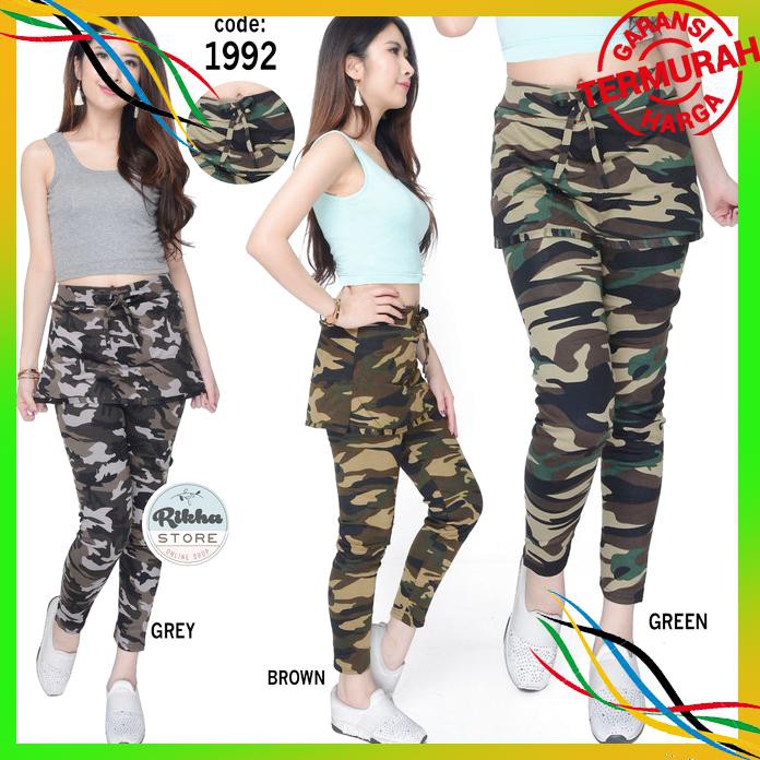 OLAHRAGA CELANA LEGGING PANJANG ROK SPORTS LORENG WANITA SENAM FITNES LARI YOGA BAYAR COD