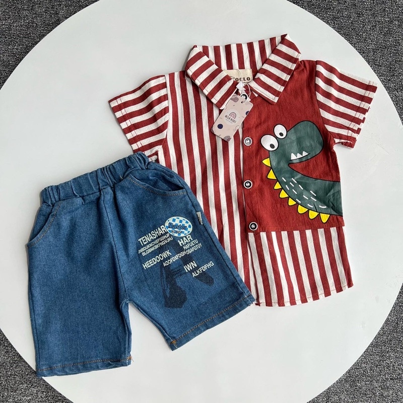 Dino stripe Set