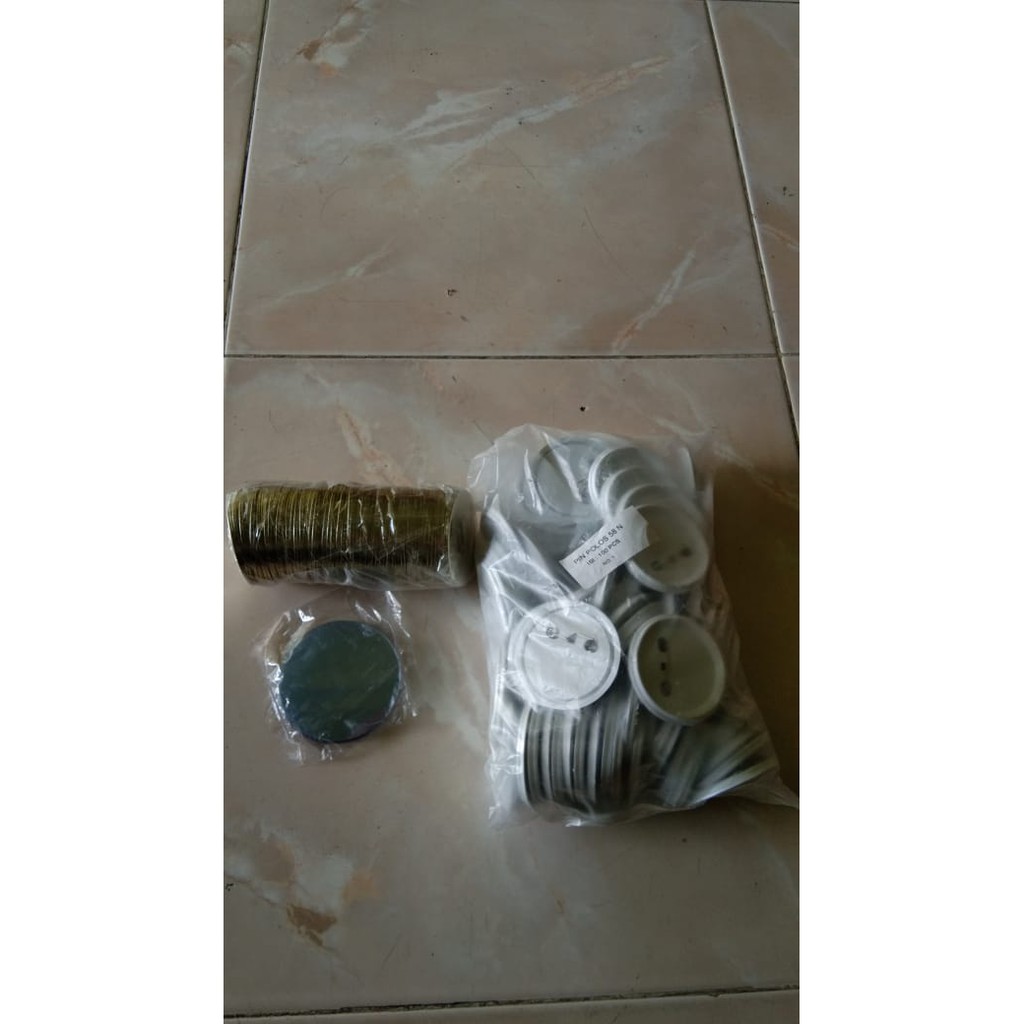 PIN PENITI 58MM POLOS PREMIUM KALENG GRESS BUKAN BEKAS