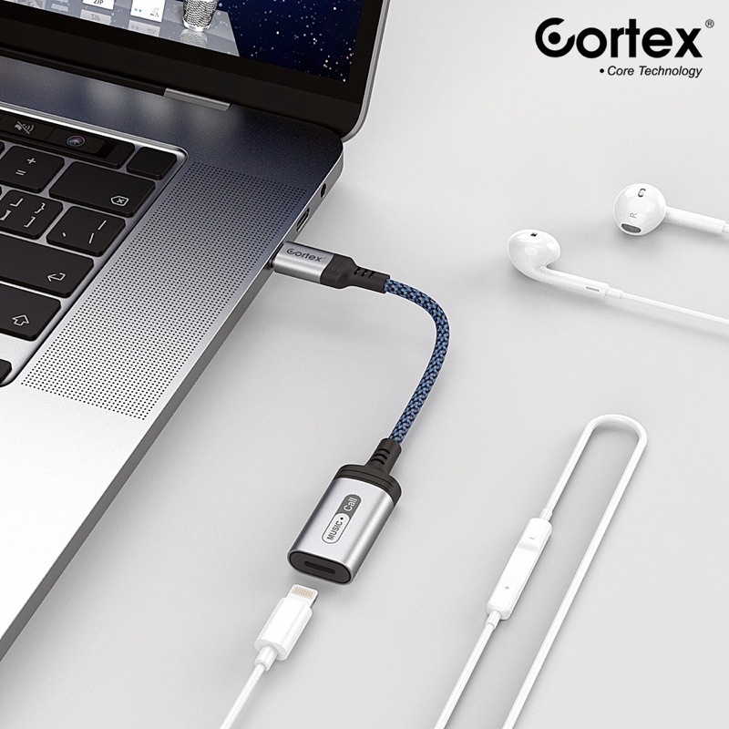 Cortex MH306 Tipe c to Lightning Headset Splitter Type C Adapter Converter / Pad Pro Mac Samsung