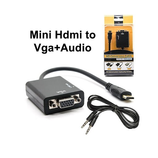 Mini hdmi to vga audio kabel konverter - Converter mini hdmi to vga