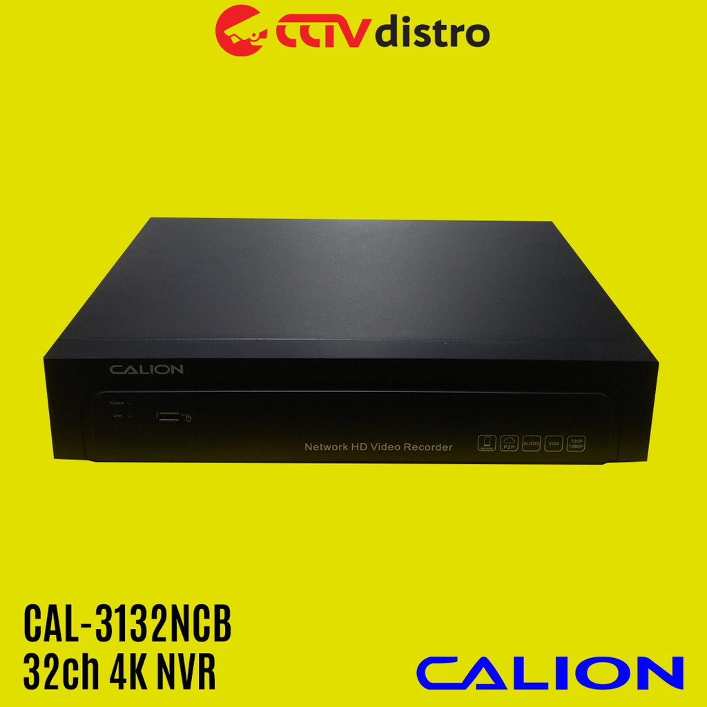 DVR NVR Untuk IP Camera | Support 4ch/8ch/16ch/32ch 2MP/5MP Atau 16ch 4K| Calion CAL-3132NCB