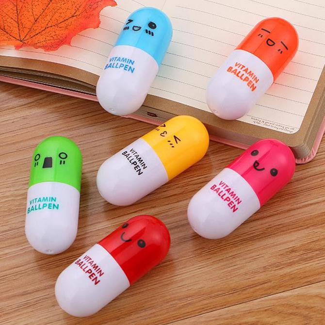 

GROSIR Pulpen Kapsul Smile Souvenir Warna Orange TERUJI