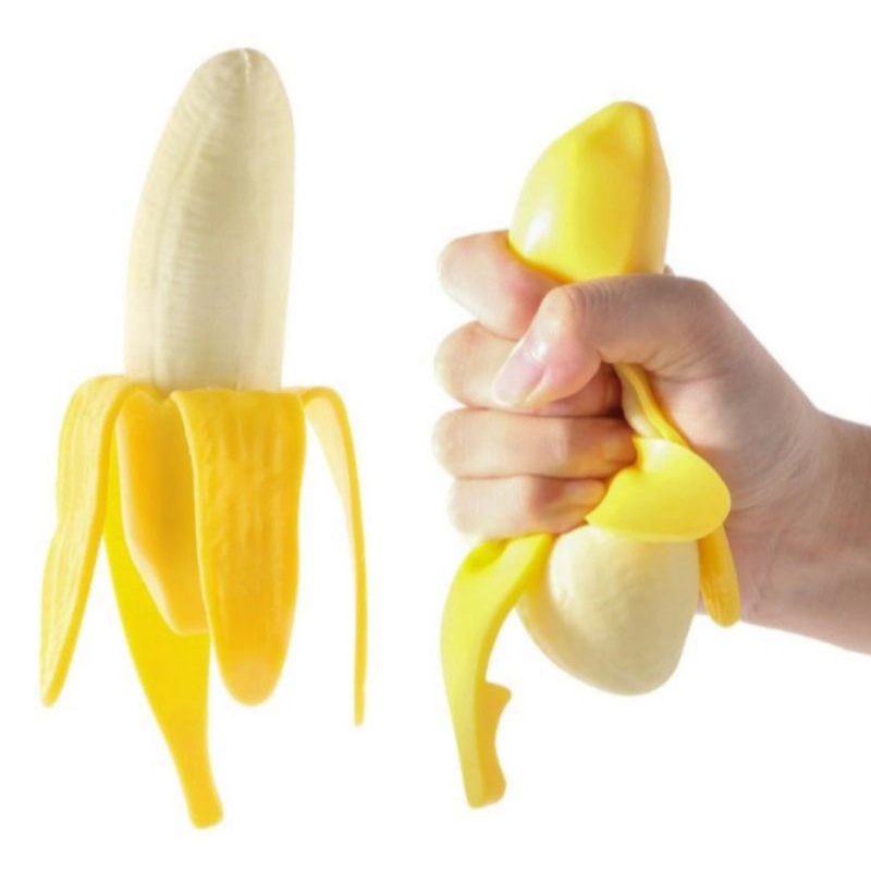 squishy pisang mainan pencet anak anak