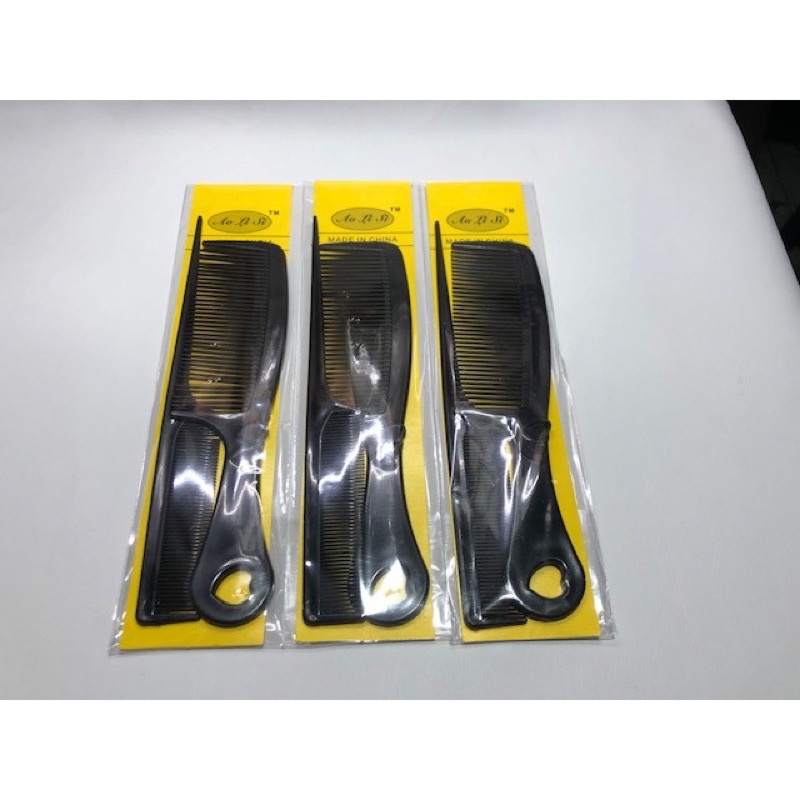 Sisir Set isi 2 Hitam warna gagang sasak  murah isi 20pc grosir