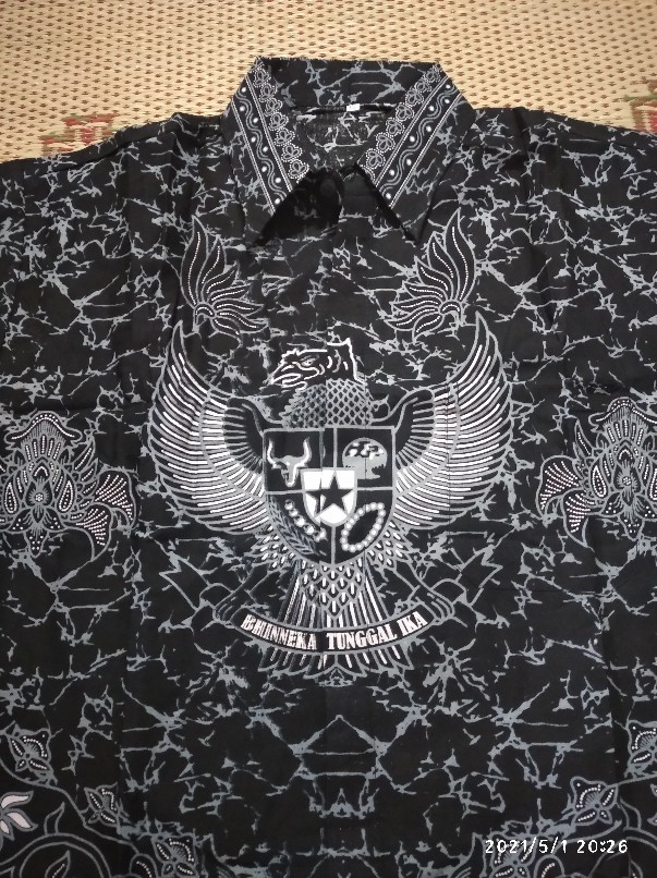 Atasan Kemeja Batik Pria Motif Batik Garuda // (solo) Jumbo
