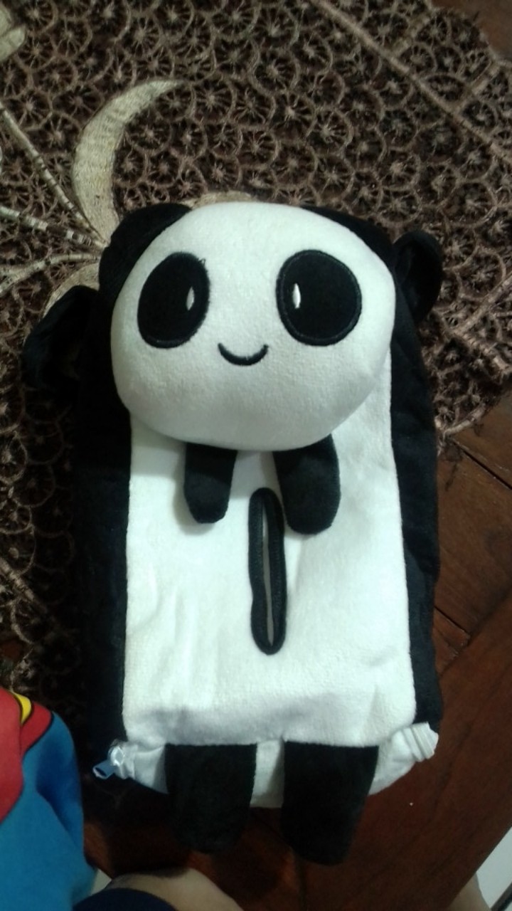 Tempat/gantungan Tissue Mobil Panda Hitam Putih #01