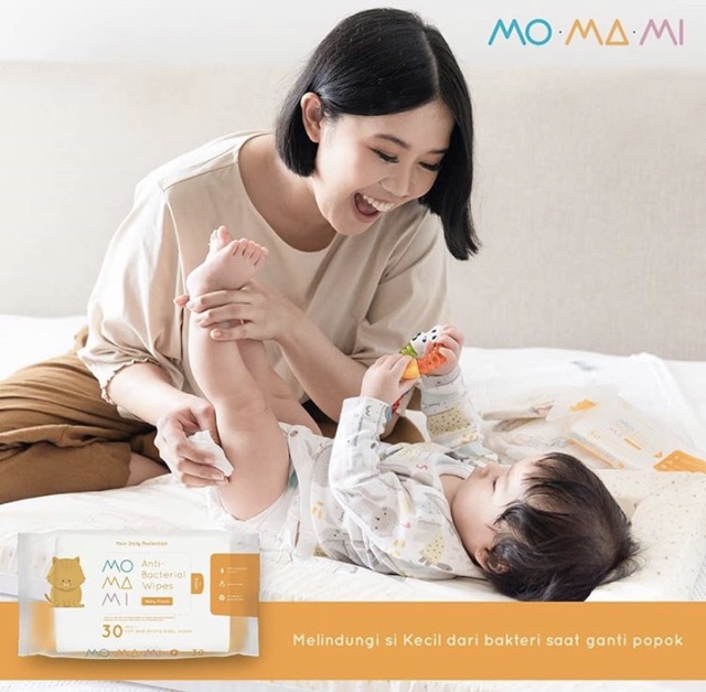 Momami anti bacterial wipes - tisu basah bayi anti bakteri