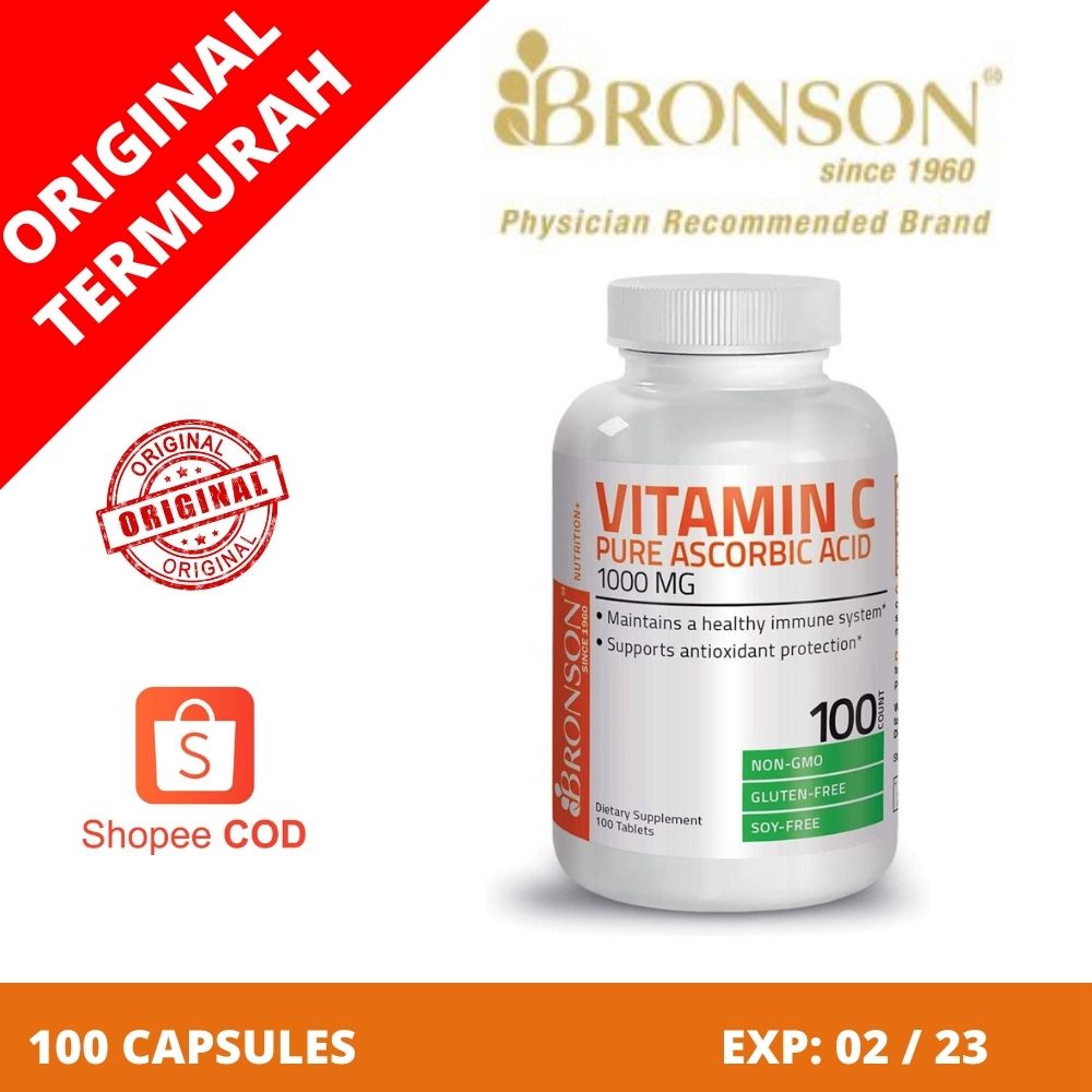 Bronson Vitamin C 1000 mg isi 100 Tablets Original USA