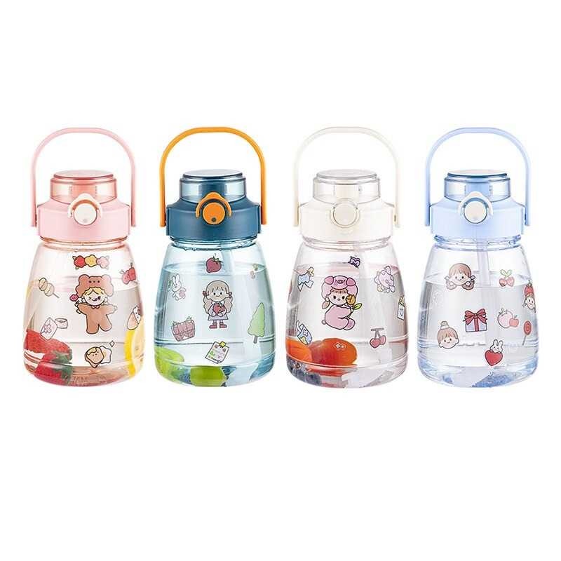 Botol Minum Anak BPA Free Model Lucu Unik dengan Sedotan 1300ML