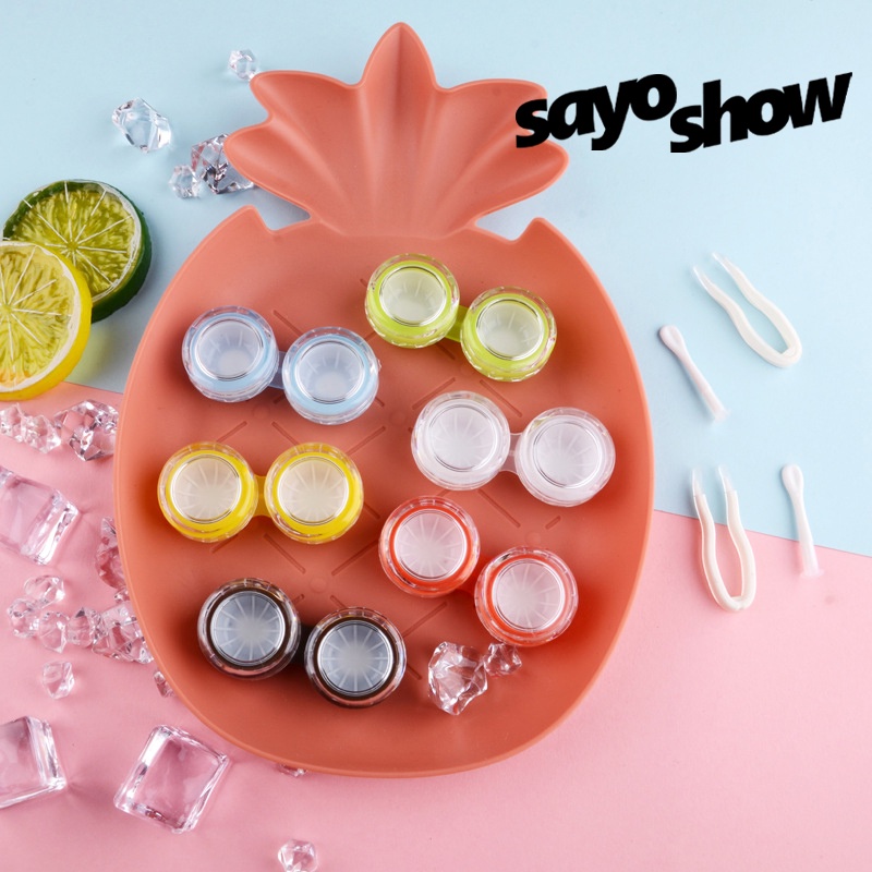 SAYOSHOW - Softlens Case Transparan / Tempat Softlens Warna Permen