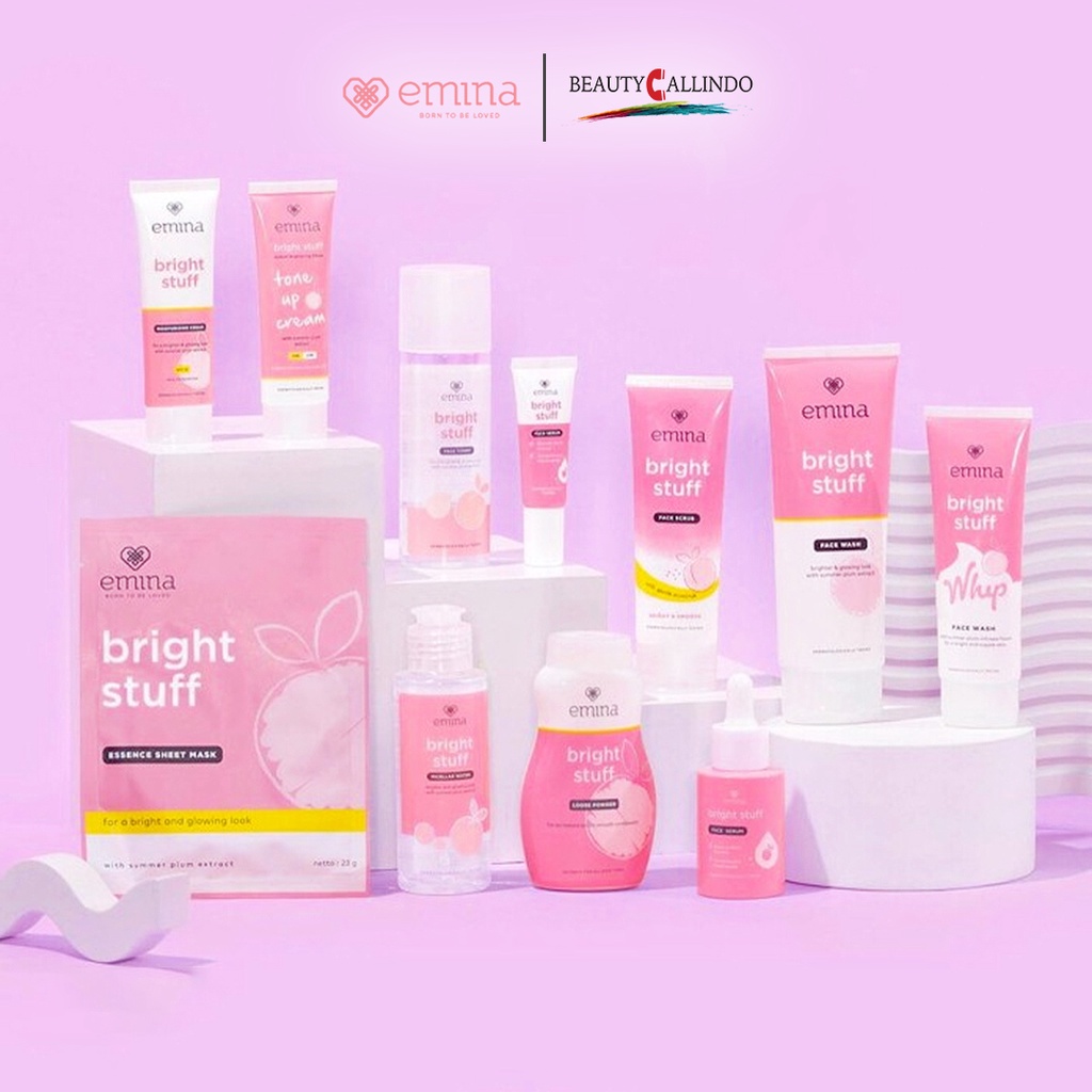 Emina Bright Stuff Series | Bedak | Toner | Sheet Mask | Pelembab | Face Wash