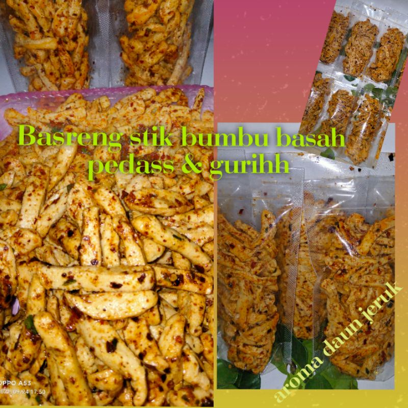 

basreng,stik,bumbu,basah,daun,jeruk,,,pedas & gurih 100g