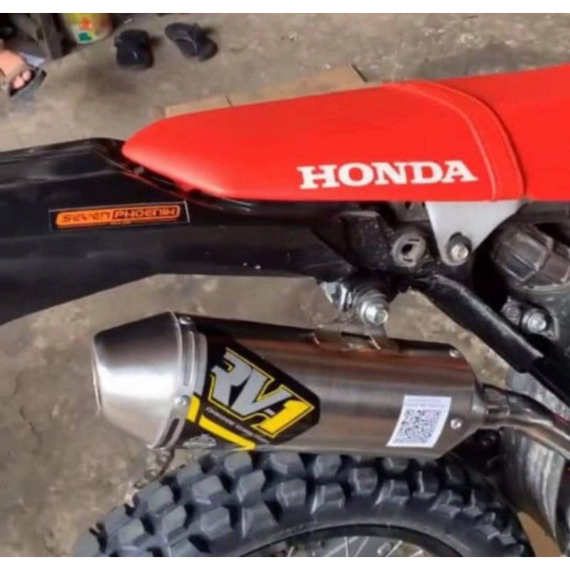 knalpot norifumi logo baru yelow kawasaki klx 150