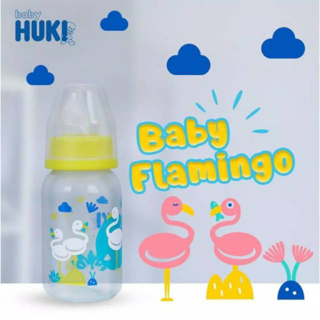 Huki Botol Susu Bayi Dot Gepeng 120ml