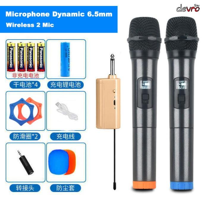 Microphone Mikrofon Dynamic 6.5mm Karaoke Wireless - Muslady MC-1200 Best Seller