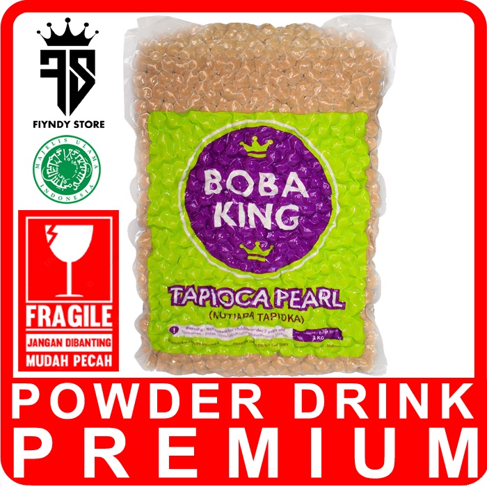 TAPIOKA PEARL BOBA KING ORIGINAL 1kg / bubble / toping / powder/ bubuk