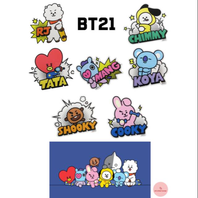  PROMO Stiker  BT21  Stiker  Tumblr HP  aesthetic Stiker  