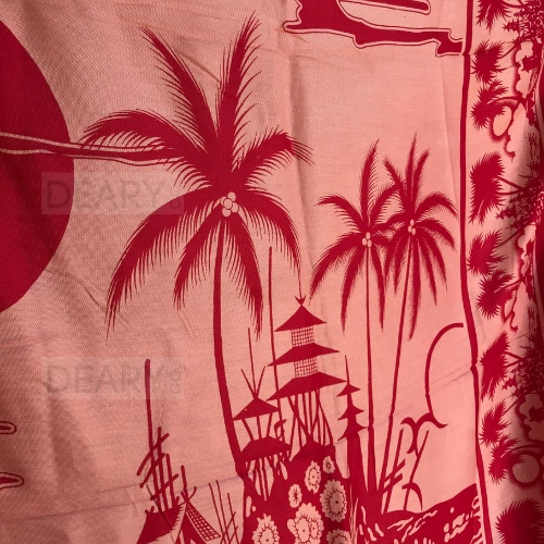 Kain Pantai Bali Motif Daun dan Pantai Bahan Rayon Bali Adem | Deary Co Bali