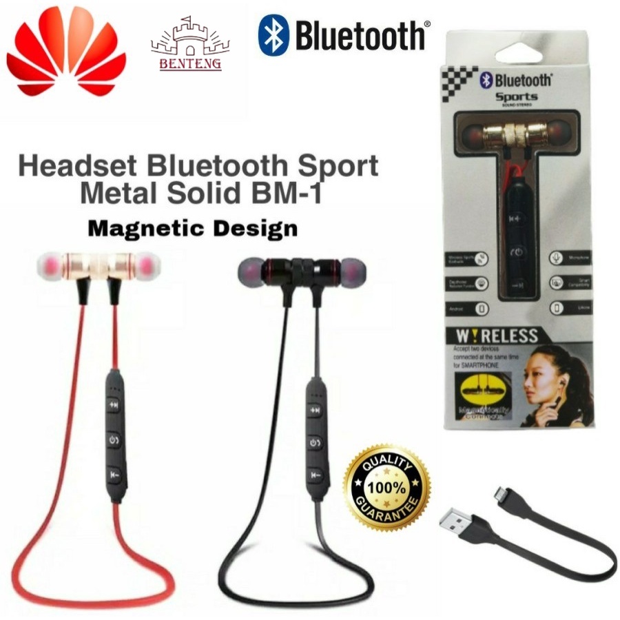 Handsfree Headset Bluetooth Wireless Magnet Magnetic Sporty